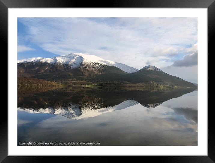 Outdoor mountain Reflections  Framed Mounted Print by David Harker