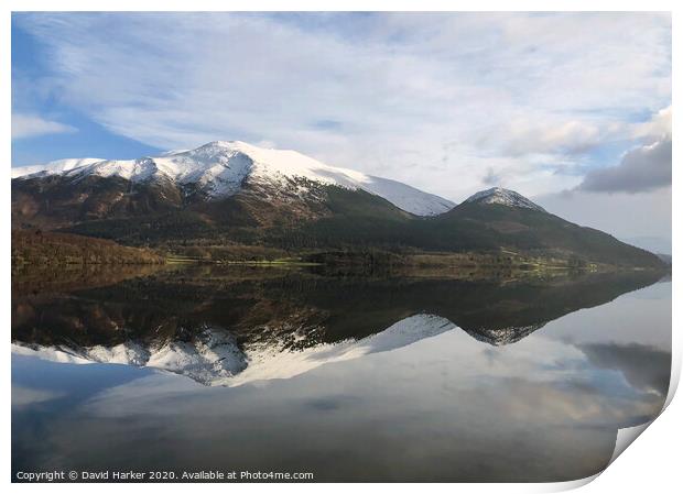 Outdoor mountain Reflections  Print by David Harker