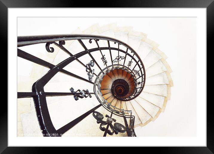 Spiral Staircase Framed Mounted Print by Efraim Gal