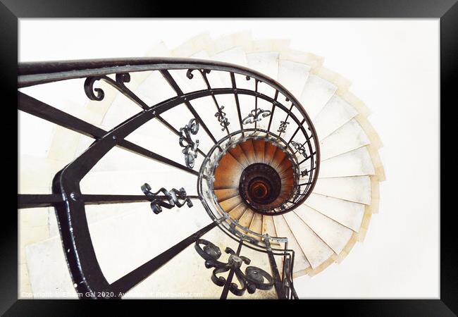 Spiral Staircase Framed Print by Efraim Gal