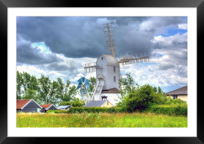 Saxtead Mill  Framed Mounted Print by David Stanforth