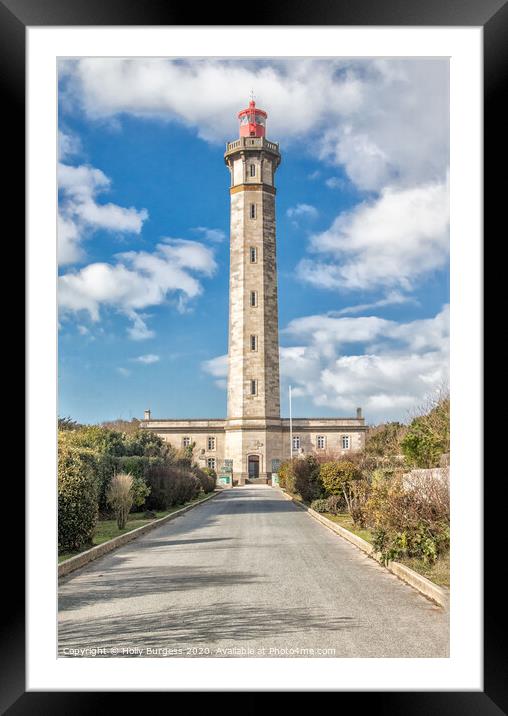 Beacon of History: La Rochelle's Phare des Baleine Framed Mounted Print by Holly Burgess