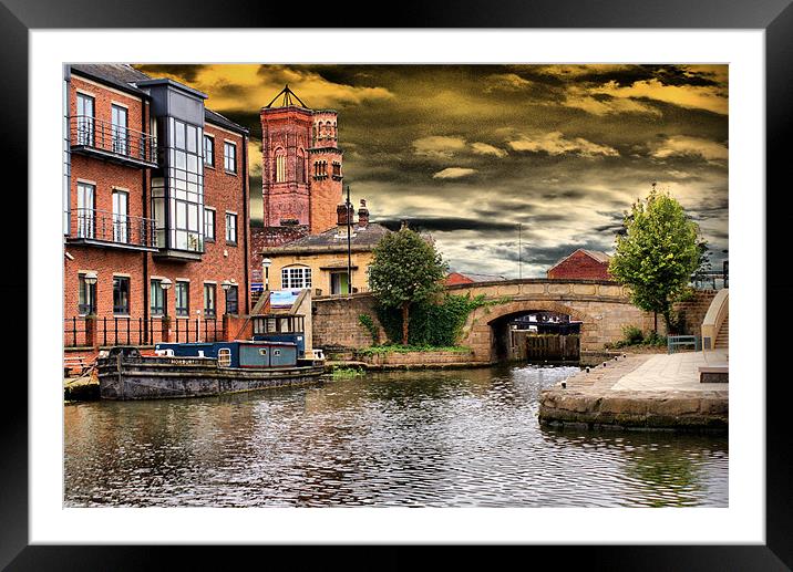 Storm Brewing Over Granary Wharf Framed Mounted Print by Sandi-Cockayne ADPS