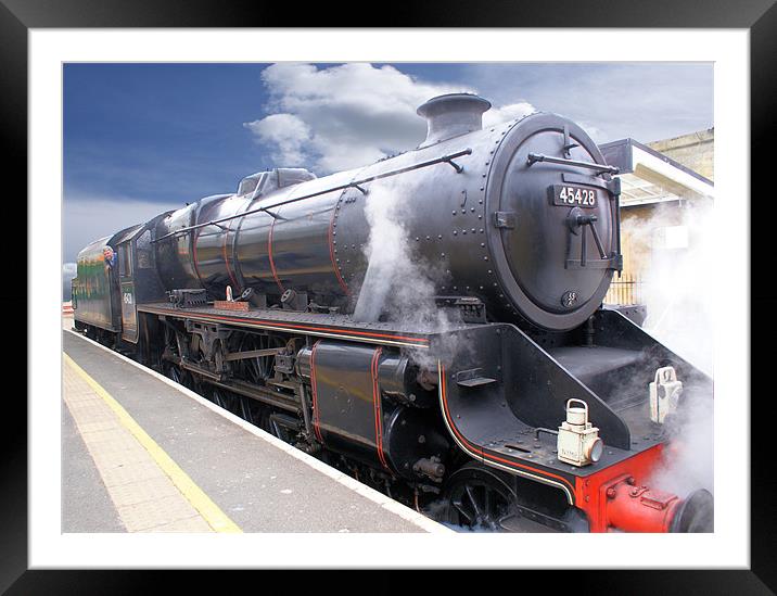 The Moors Explorer Steam Train Framed Mounted Print by Sandi-Cockayne ADPS
