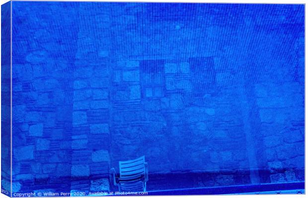 Blue Water Reflection Abstract Background Oaxaca Mexico Canvas Print by William Perry