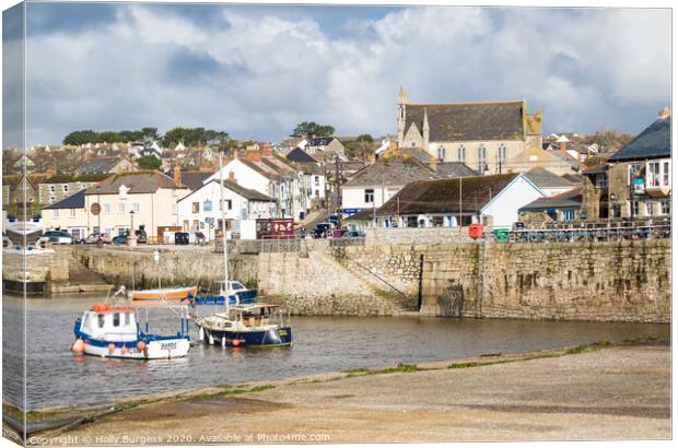 West bay, Dorset,  Canvas Print by Holly Burgess