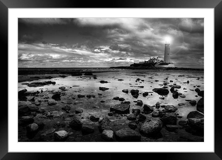 St. Mary's Lighthouse Framed Mounted Print by Toon Photography