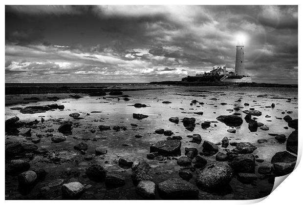 St. Mary's Lighthouse Print by Toon Photography