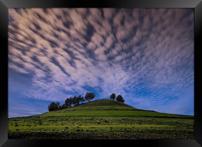 Cloudy Long exposure Sky  Framed Print by Moe Dhia Merazka