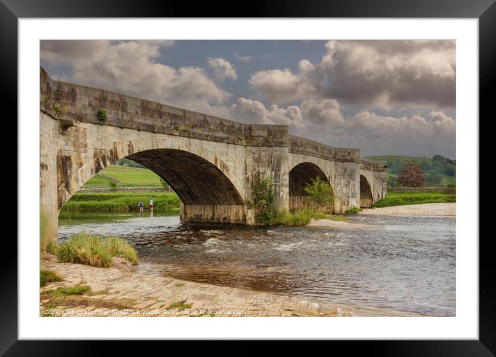 Bridge Over River Wharfe, Burnsall, Yorkshire Dale Framed Mounted Print by Heather Sheldrick