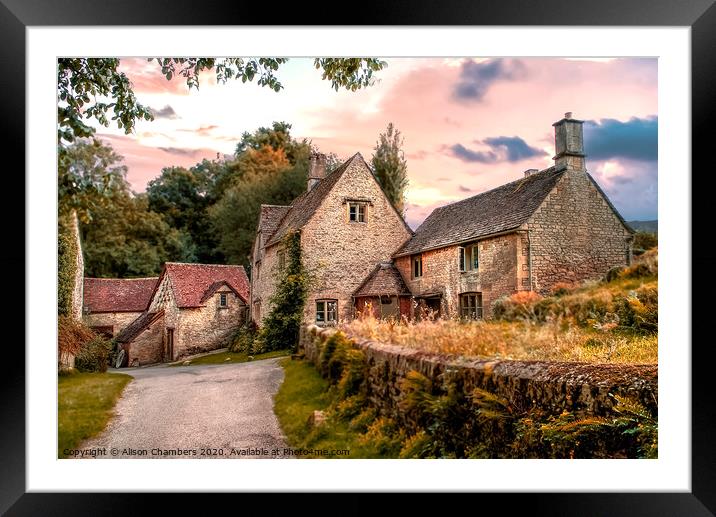 The Hamlet Bibury Framed Mounted Print by Alison Chambers
