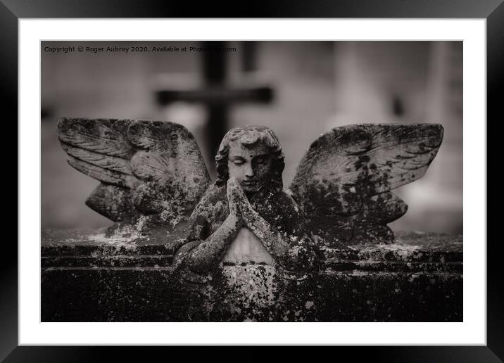 Angel watching over Framed Mounted Print by Roger Aubrey