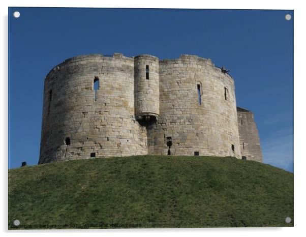 York Castle Acrylic by barbara croft