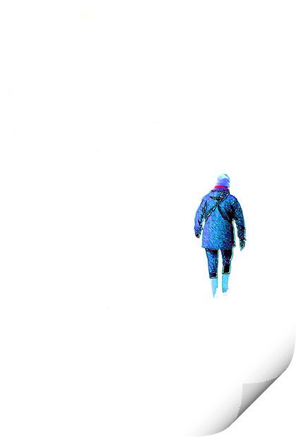 A Walk in the Snow Print by Ian Jeffrey