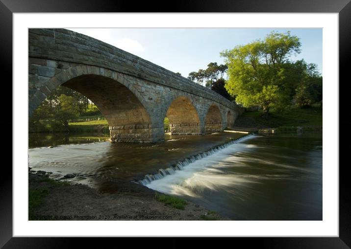 Pauperhaugh Bridge Rothbury Framed Mounted Print by David Thompson