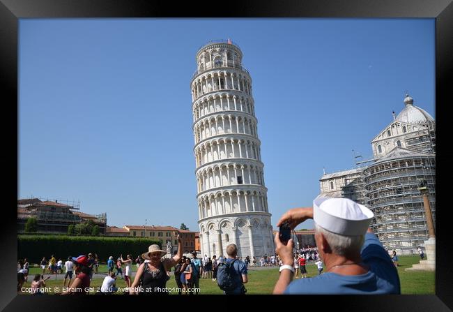 Leaning Tower of Pisa Framed Print by Efraim Gal