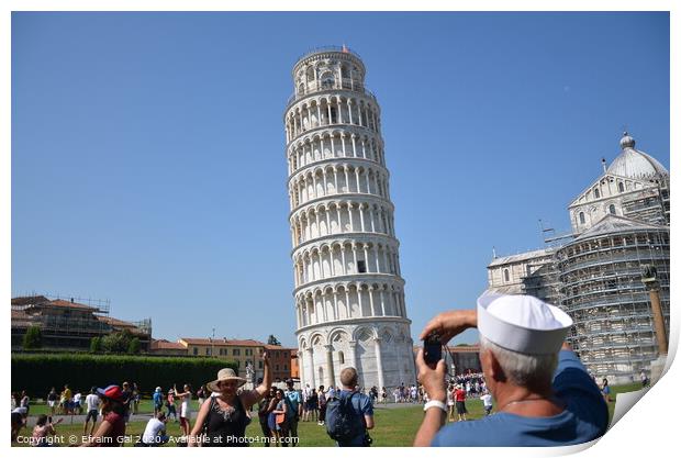 Leaning Tower of Pisa Print by Efraim Gal
