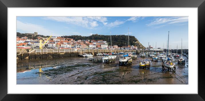 Low tide in Scarborough harbour Framed Mounted Print by Jason Wells