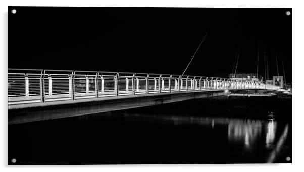 Newport city foot bridge Acrylic by Dean Merry