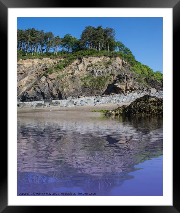 Amroth Cliff, Pembrokshire Framed Mounted Print by Paddy Art