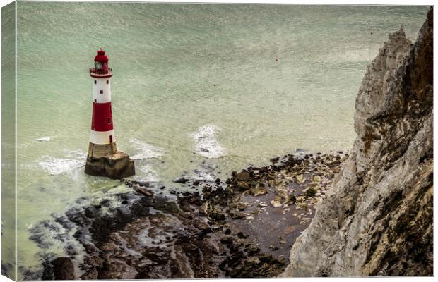Light House Cliff Top Beachy Head Canvas Print by martyn proud