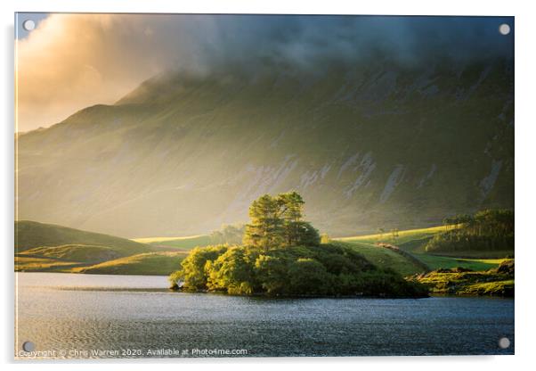 Catching the light at Llynnau Cregennen Acrylic by Chris Warren