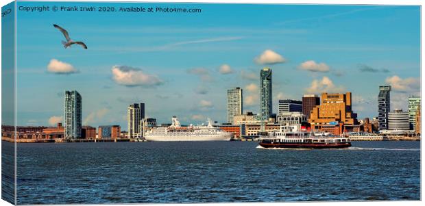 MS Astor visits Liverpool Canvas Print by Frank Irwin