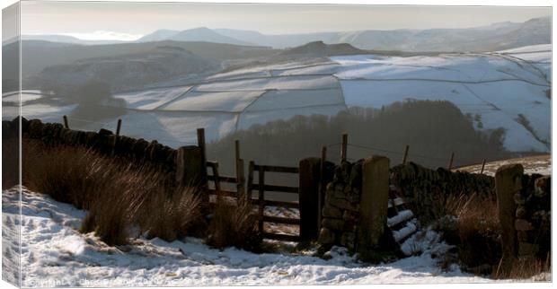 Crook Hill from Derwent Edge Canvas Print by Chris Drabble