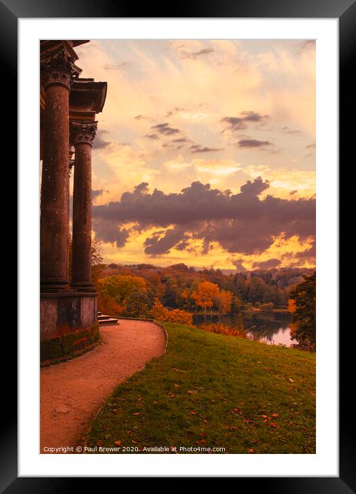 Stourhead  Framed Mounted Print by Paul Brewer