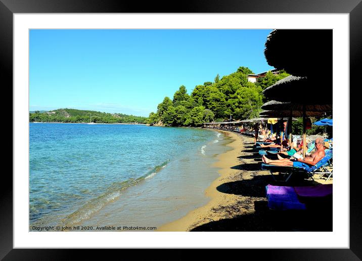 Maratha beach at Skiathos in Greece. Framed Mounted Print by john hill