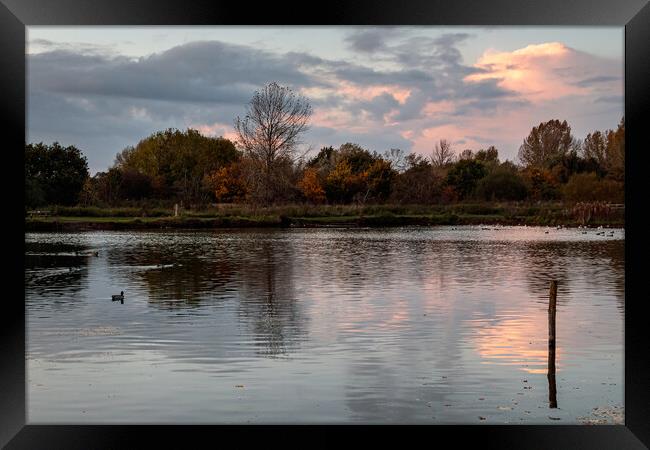 Nantwich Lake at Dusk Framed Print by Wendy Williams CPAGB