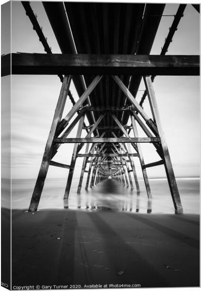 Steetley Pier Abstract Canvas Print by Gary Turner