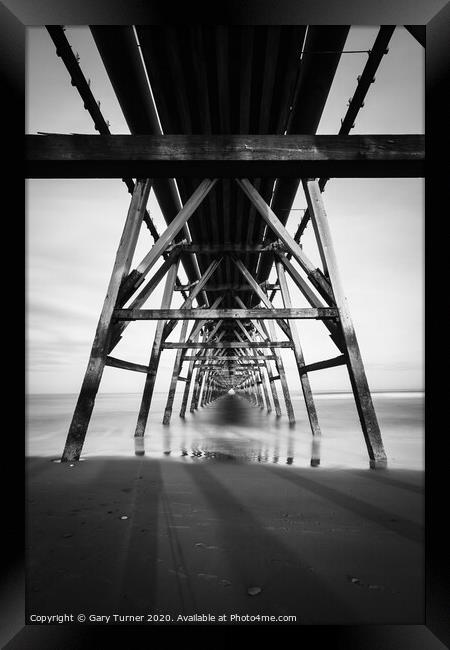 Steetley Pier Abstract Framed Print by Gary Turner