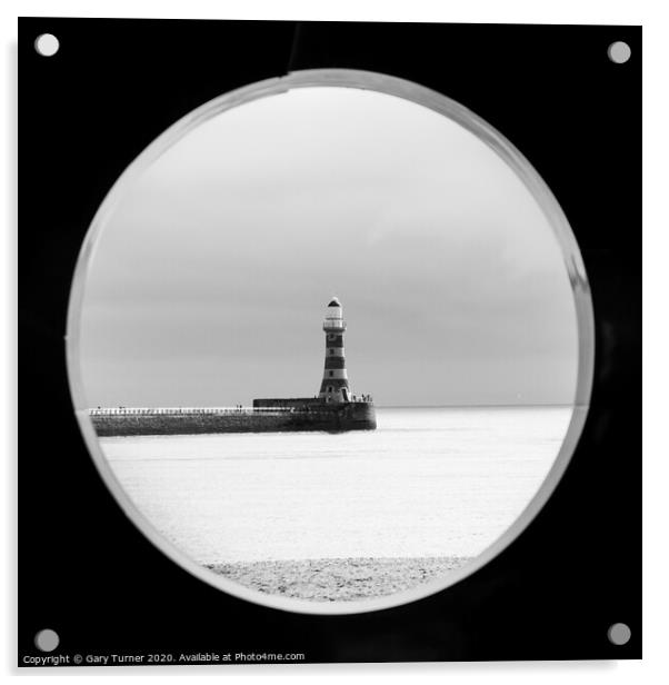 Roker Lighthouse Oculus Acrylic by Gary Turner