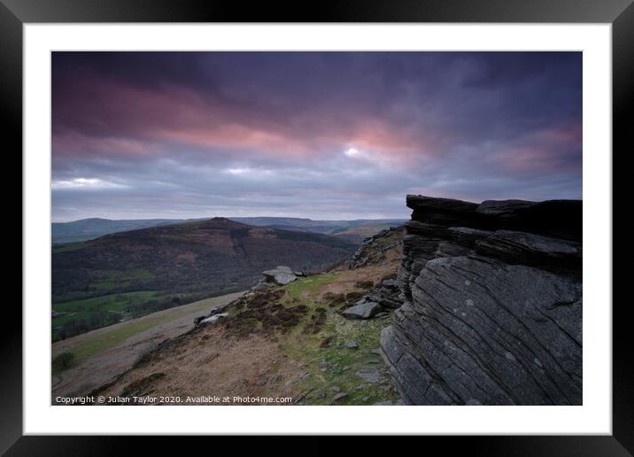 Baslow Edge Framed Mounted Print by Jules Taylor