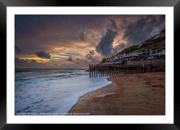 Ventnor Beach Sunset Framed Mounted Print by Wight Landscapes