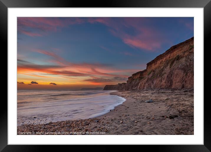 Brook Bay Sunset Framed Mounted Print by Wight Landscapes