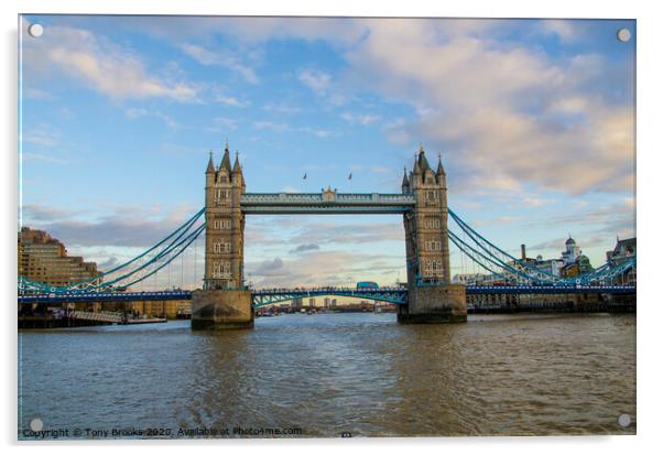 Tower Bridge Acrylic by Tony Brooks