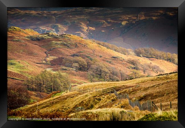 The Borrowdale Valley in Autumn Framed Print by Heidi Stewart