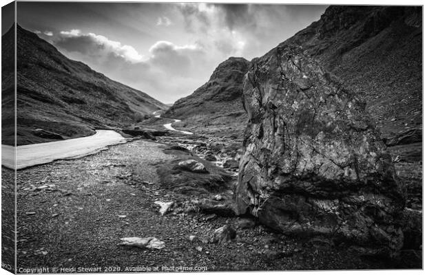 Looking Up the Honister Pass Canvas Print by Heidi Stewart