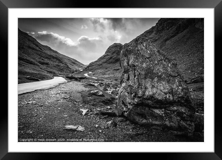 Looking Up the Honister Pass Framed Mounted Print by Heidi Stewart
