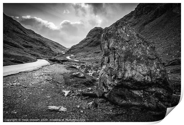 Looking Up the Honister Pass Print by Heidi Stewart