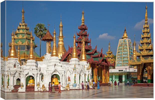 Shwedagon Zedi Daw Pagoda at Yangon / Rangoon, Myanmar Canvas Print by Arterra 