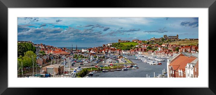 Whitby Panoramic Framed Mounted Print by Craig Burley