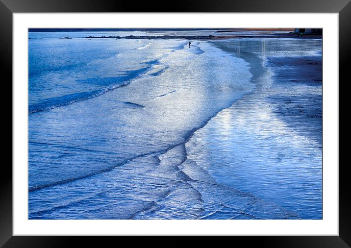 Goodrington Beach in November Framed Mounted Print by Paul F Prestidge