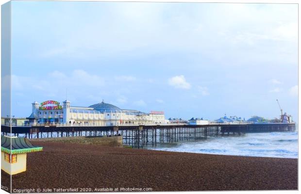 Brighton Pier in all its glory Canvas Print by Julie Tattersfield