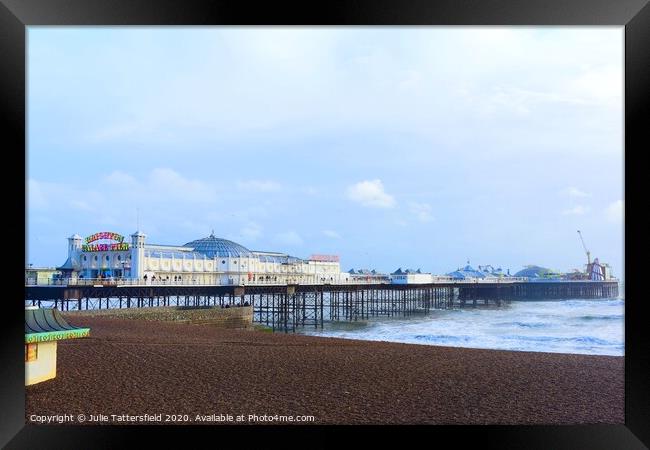 Brighton Pier in all its glory Framed Print by Julie Tattersfield