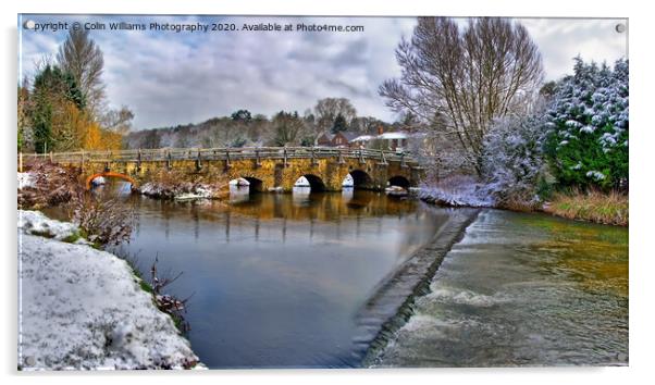 Tilford In The Snow Acrylic by Colin Williams Photography
