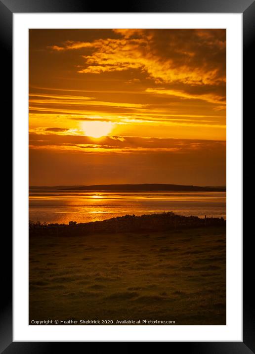 Shell Island, Llanbedr, sunset over Ceredigion Bay Framed Mounted Print by Heather Sheldrick
