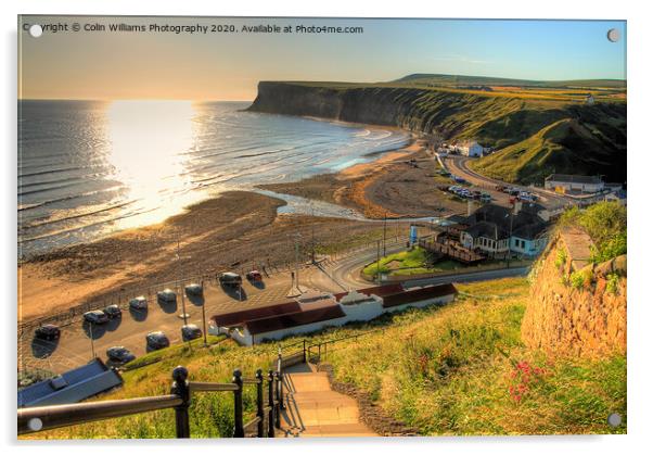 The Path down to Saltburn Bay Acrylic by Colin Williams Photography
